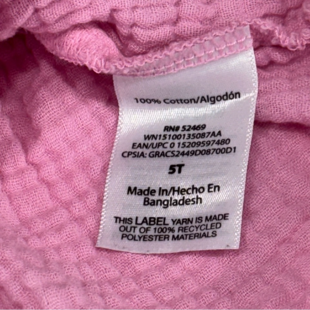 Pink & Fuchsia Wonder Nation Toddler Girl Ruffled & Flutter Sleeve Dress 5T - Picture 11 of 14